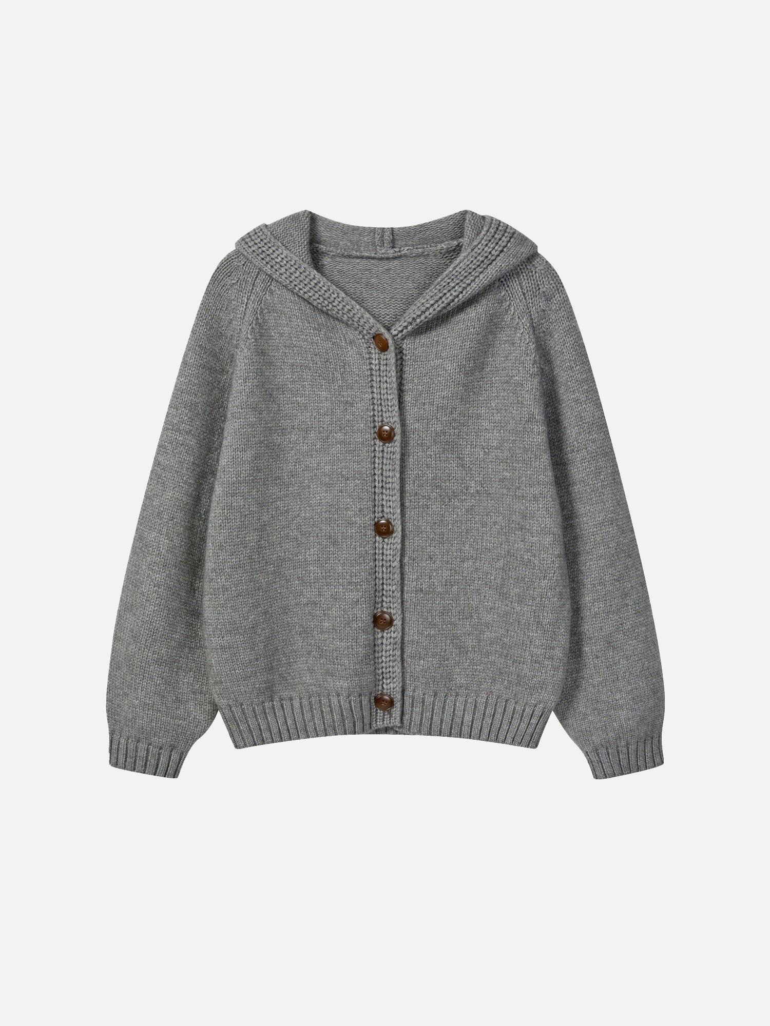 ニットフーディーカーディガン　2色入