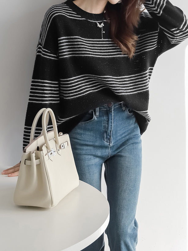 リズムボーダーニット　3色入