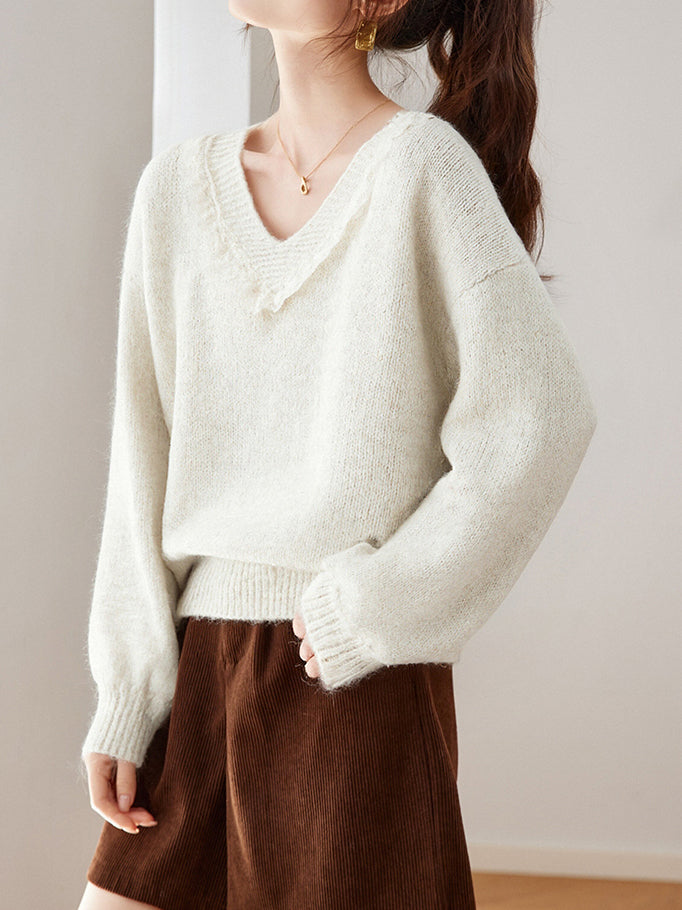 Lace-docking volume knit (3 colors)