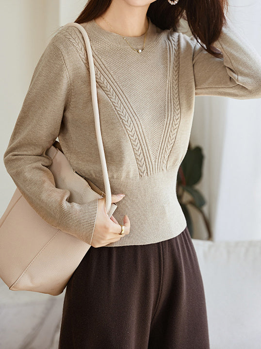 <先行公開>V型ケーブル編みニット　5色入 - SonderSable