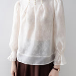 パールタックインレースブラウス - SonderSable