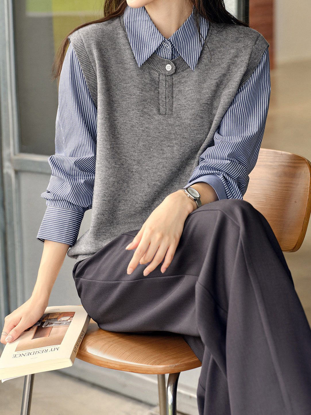 <先行公開>レイヤードストライプニット - SonderSable