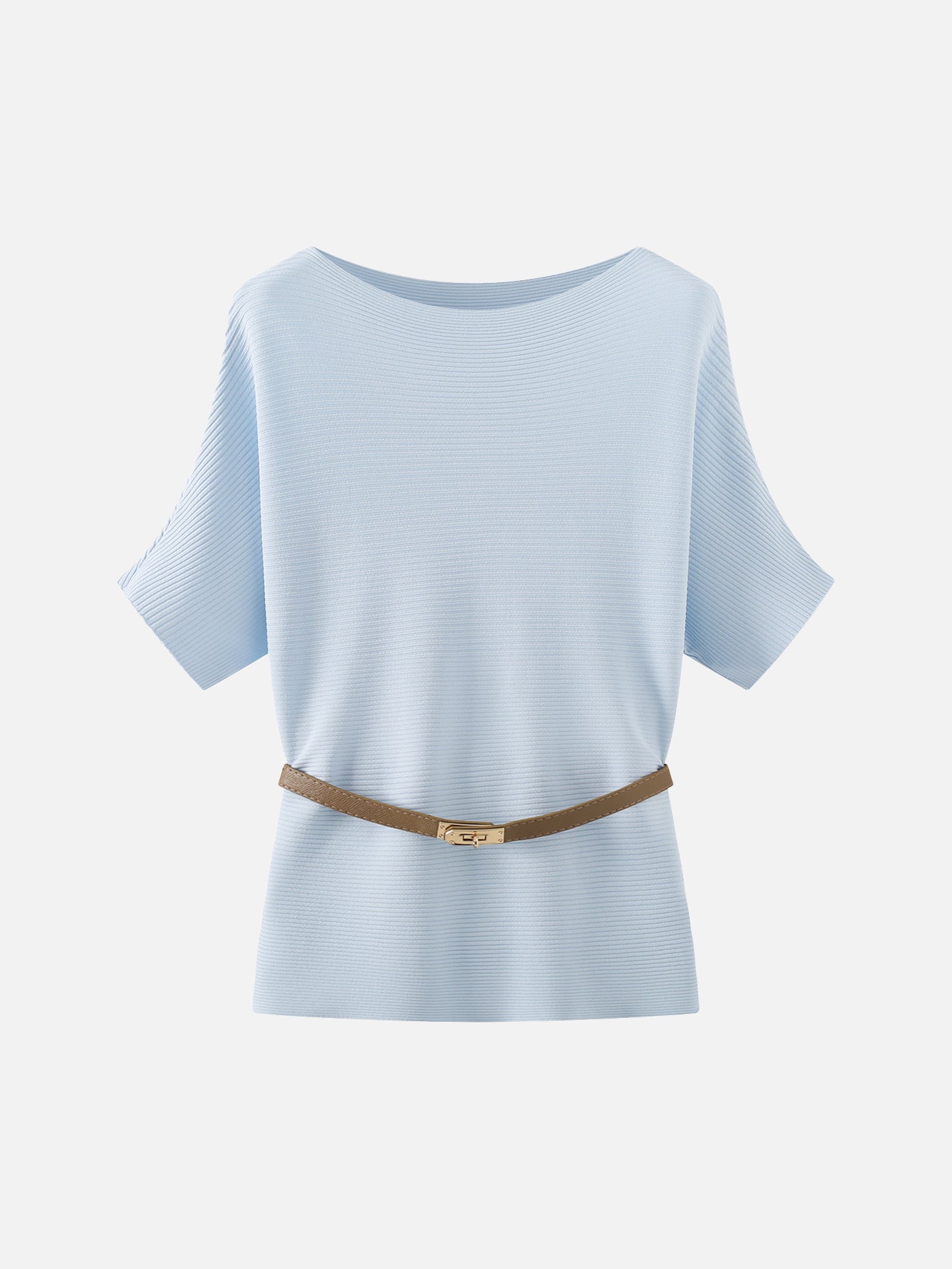 ベルト付ドルマン袖ニット　4色入