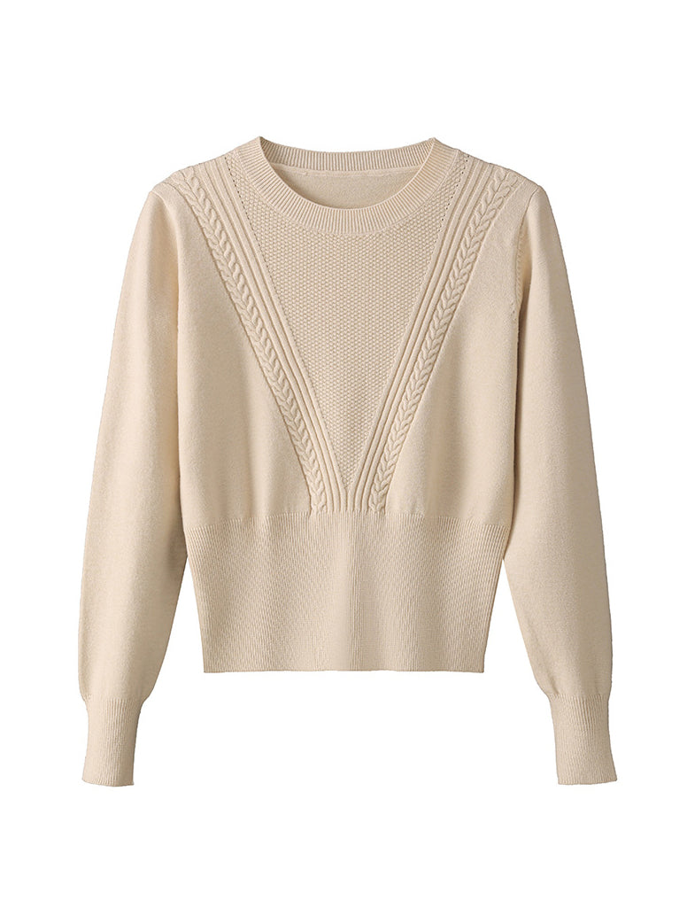 <先行公開>V型ケーブル編みニット　5色入 - SonderSable