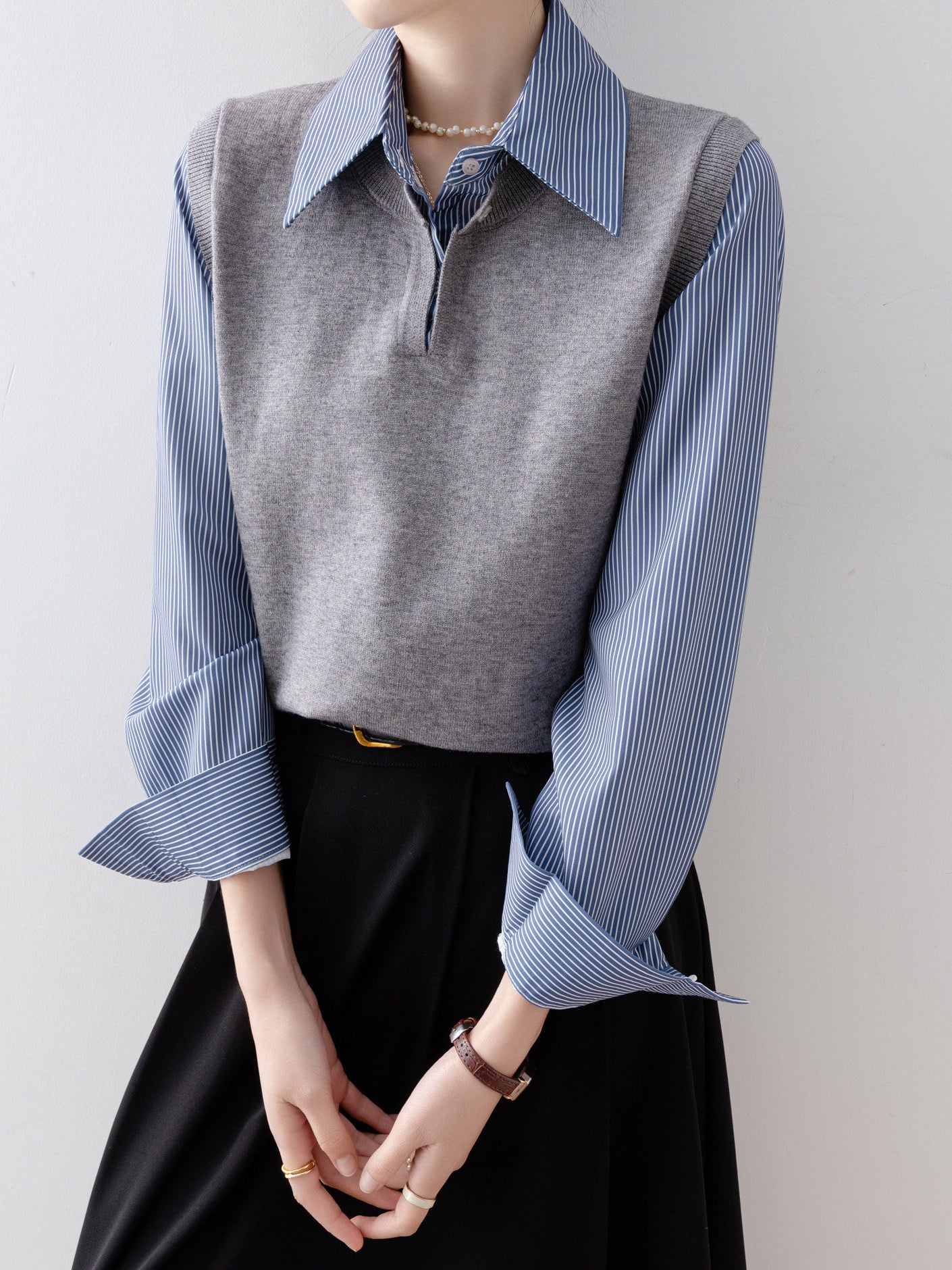 <先行公開>レイヤードストライプニット - SonderSable