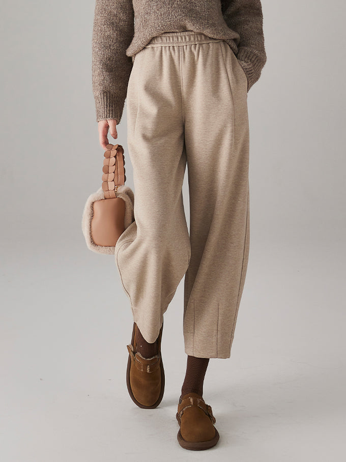 Tuck hem tapered pants in 3 colors