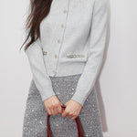 <先行公開>ビーズデザインクルーネックカーディガン - SonderSable