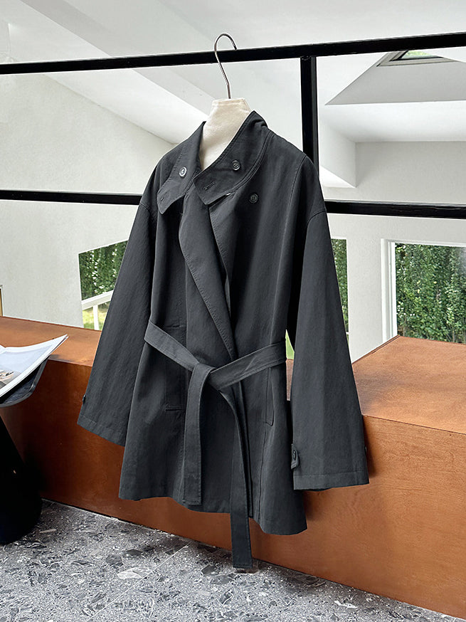 Stand collar coach jacket in 2 colors