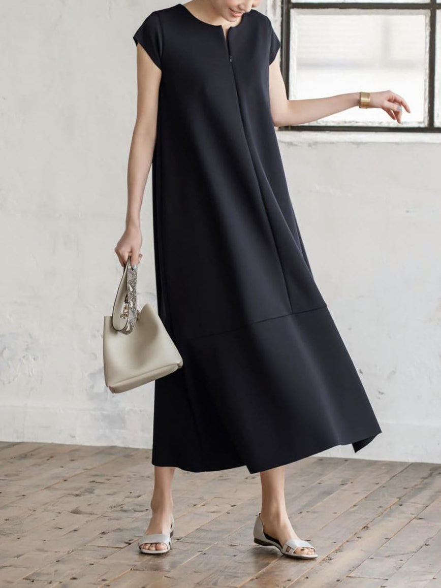 Luxury long flare dress in 2 colors