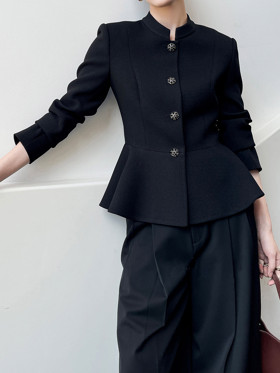 レトロボタンぺプラムジャケット - SonderSable