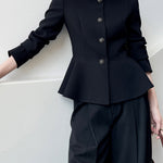 レトロボタンぺプラムジャケット - SonderSable