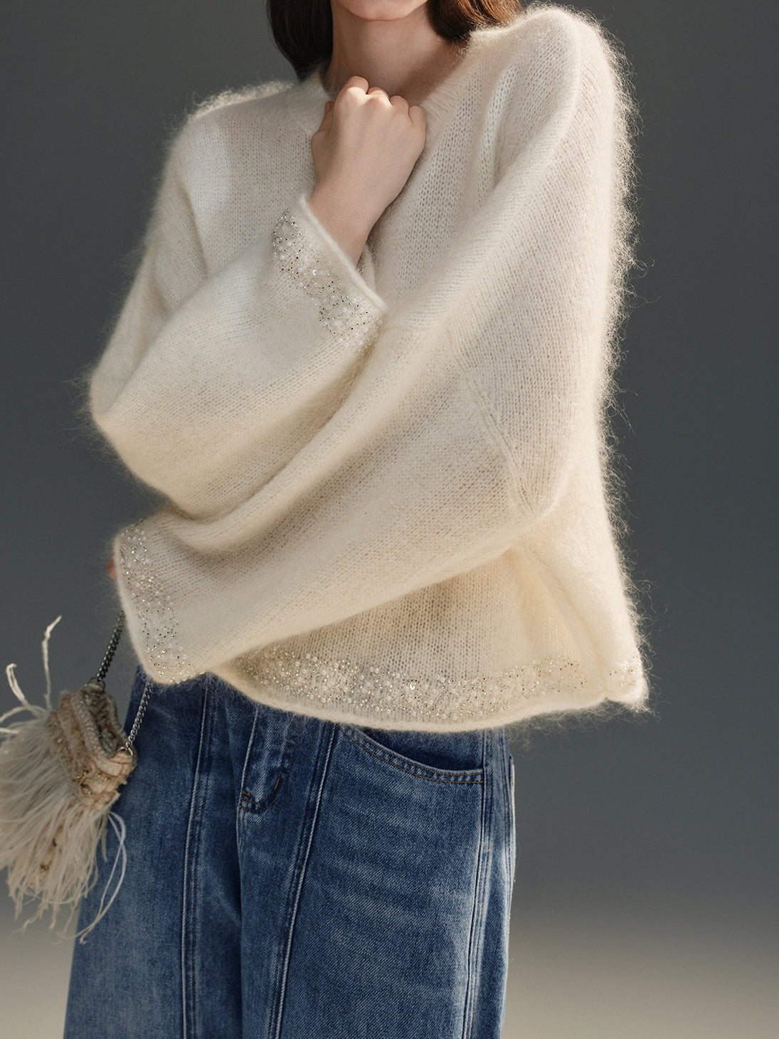 ビジューデザインヘムニット　2色入 - SonderSable