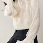 パールタックインレースブラウス - SonderSable