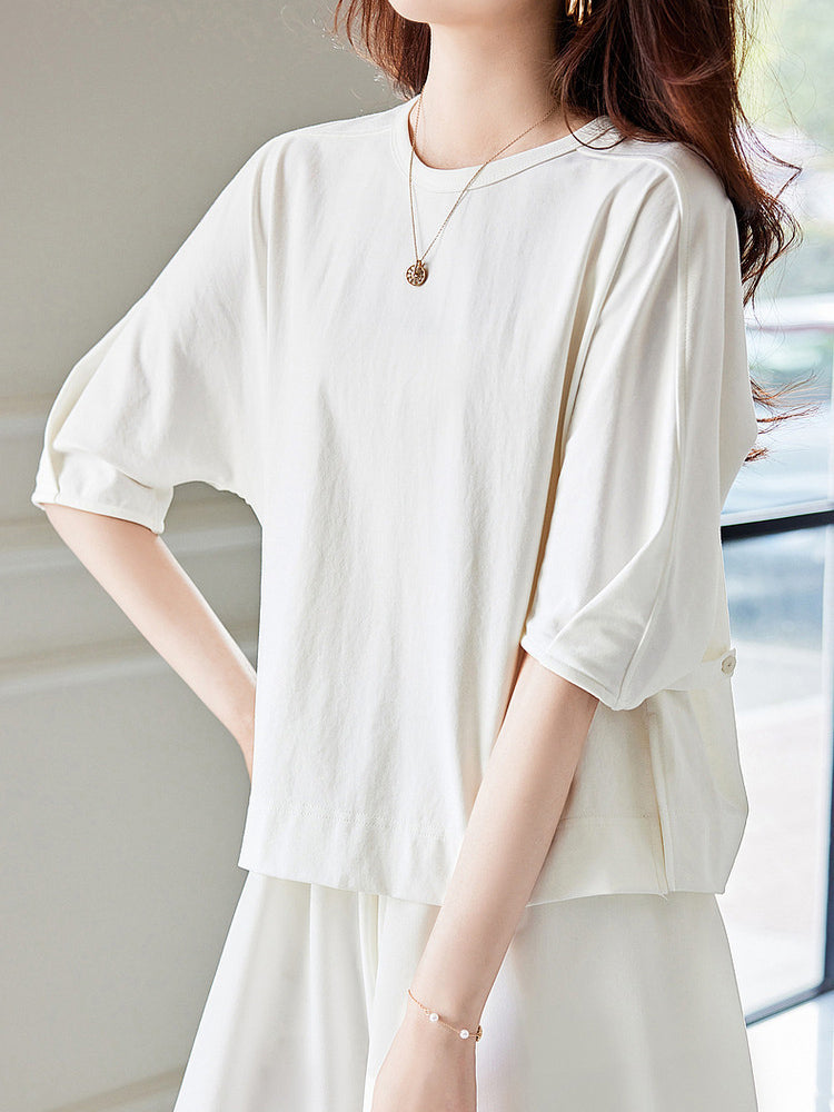サイドボタンTシャツ　2色入 - SonderSable