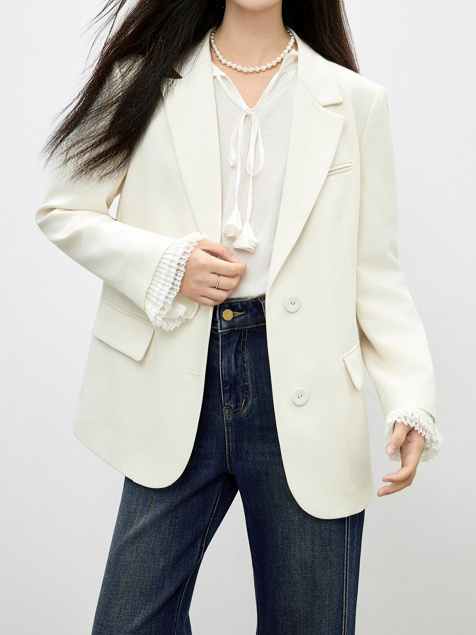 <先行公開>レースプリーツカフステーラードジャケット　2色入 - SonderSable
