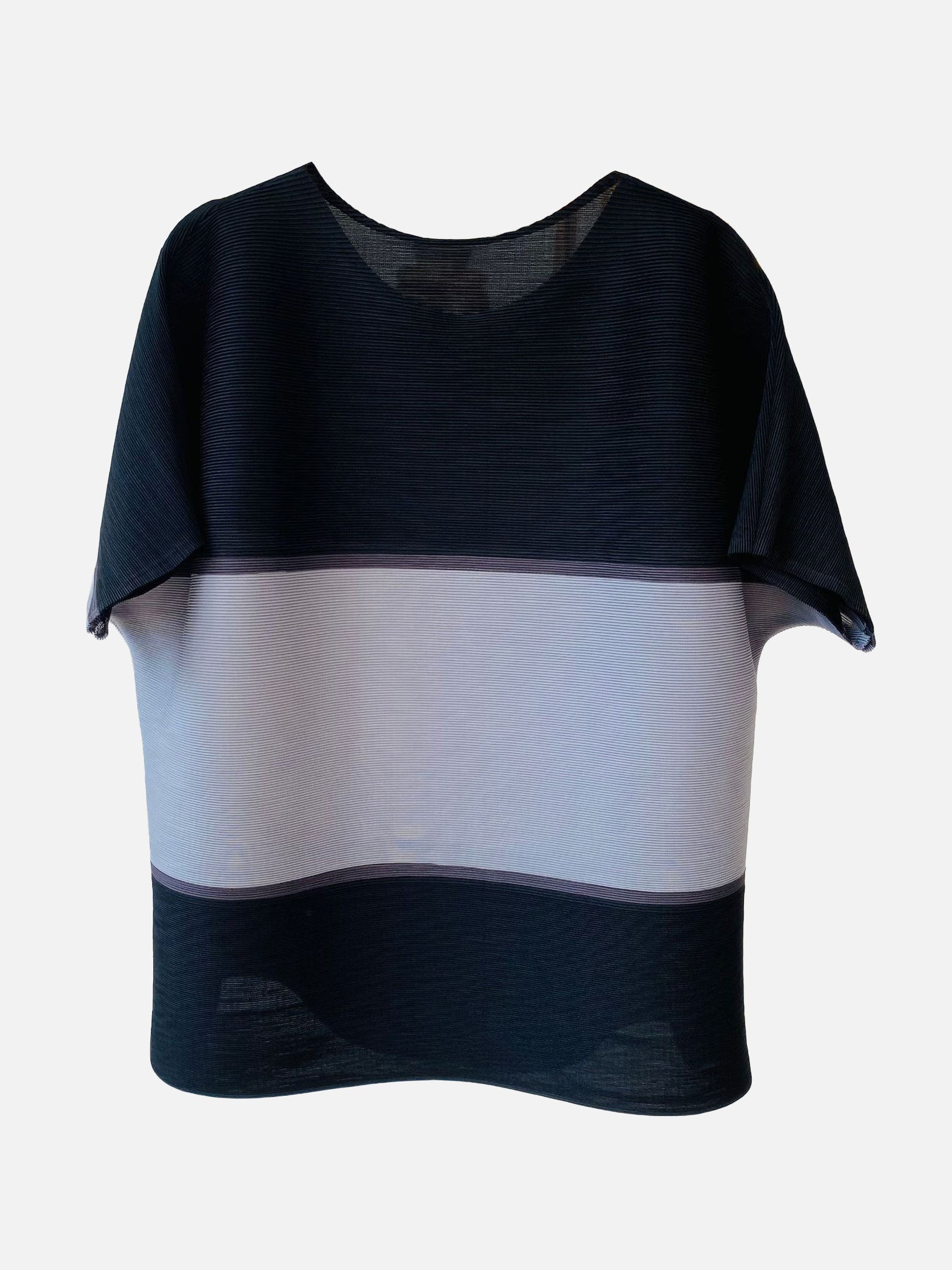 Two-Tone Pleated T-Shirt - 6 Colors