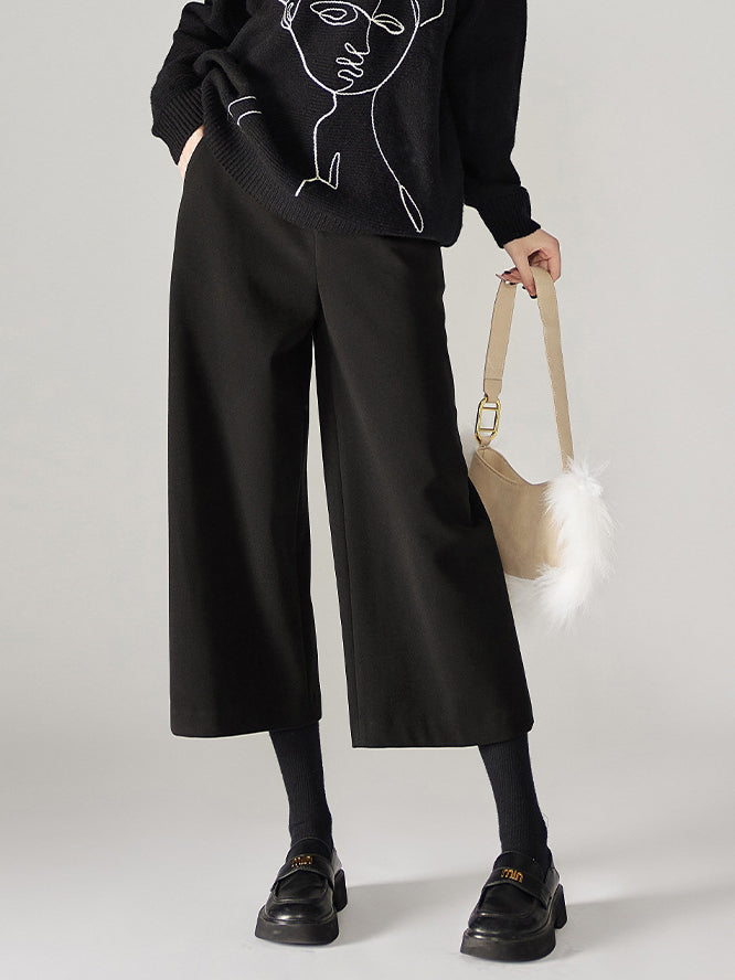 9/10th length wide pants, 3 colors