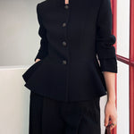 レトロボタンぺプラムジャケット - SonderSable