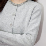 <先行公開>ビーズデザインクルーネックカーディガン - SonderSable