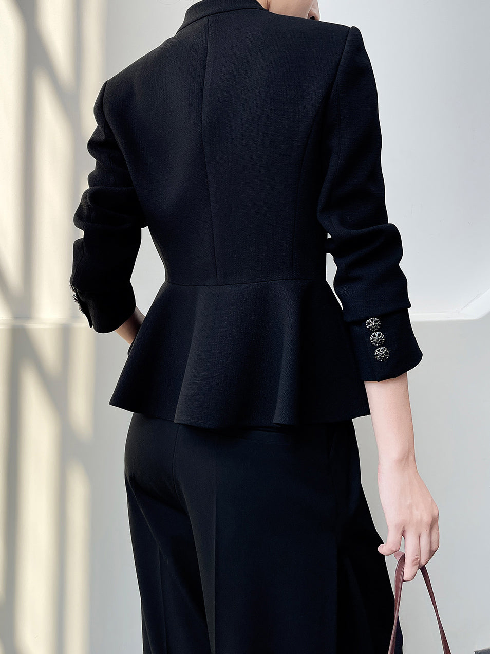 レトロボタンぺプラムジャケット - SonderSable