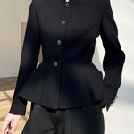 レトロボタンぺプラムジャケット - SonderSable