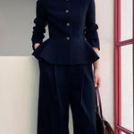 レトロボタンぺプラムジャケット - SonderSable