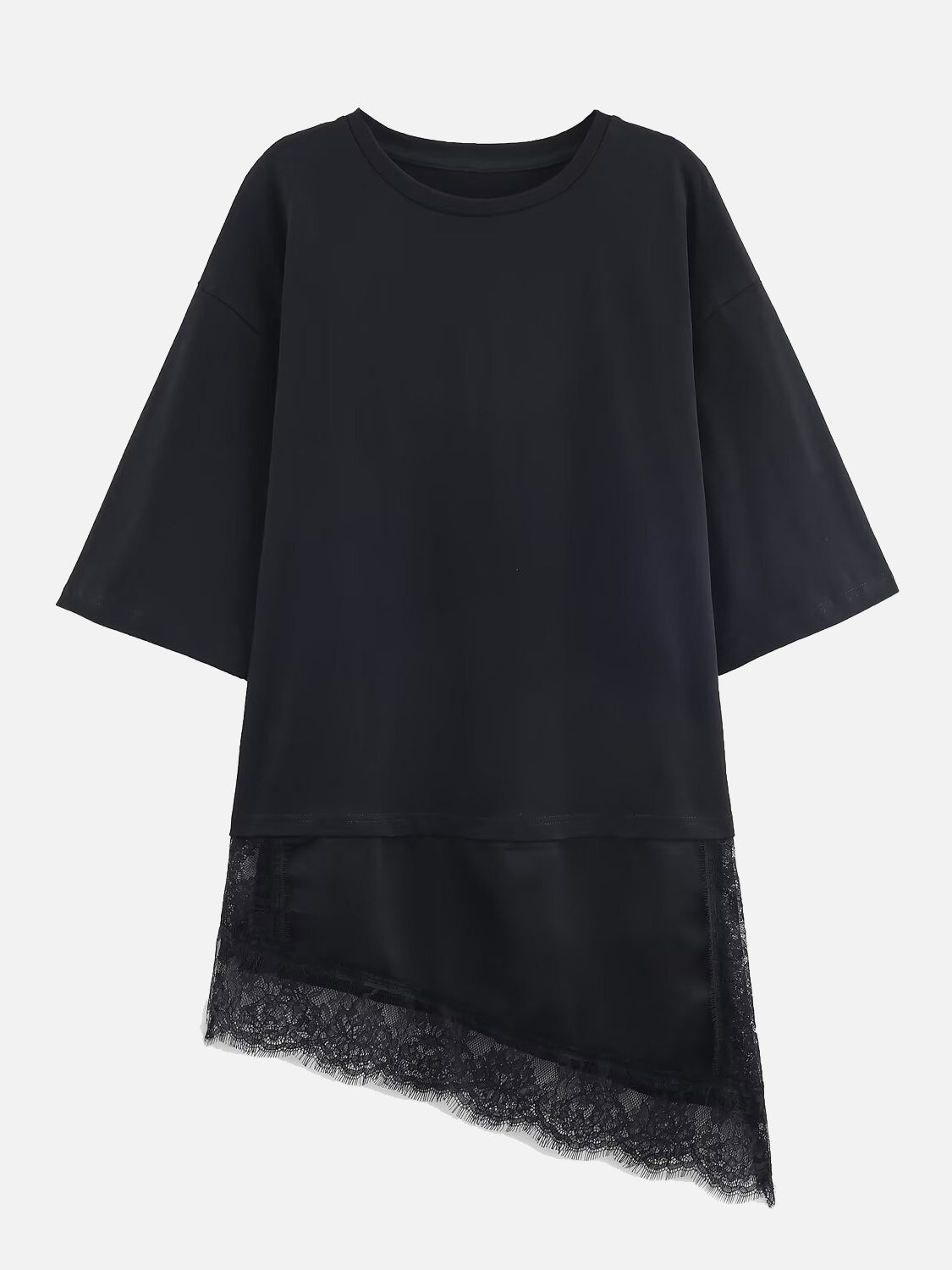 レースイレギュラーヘムTシャツ - SonderSable