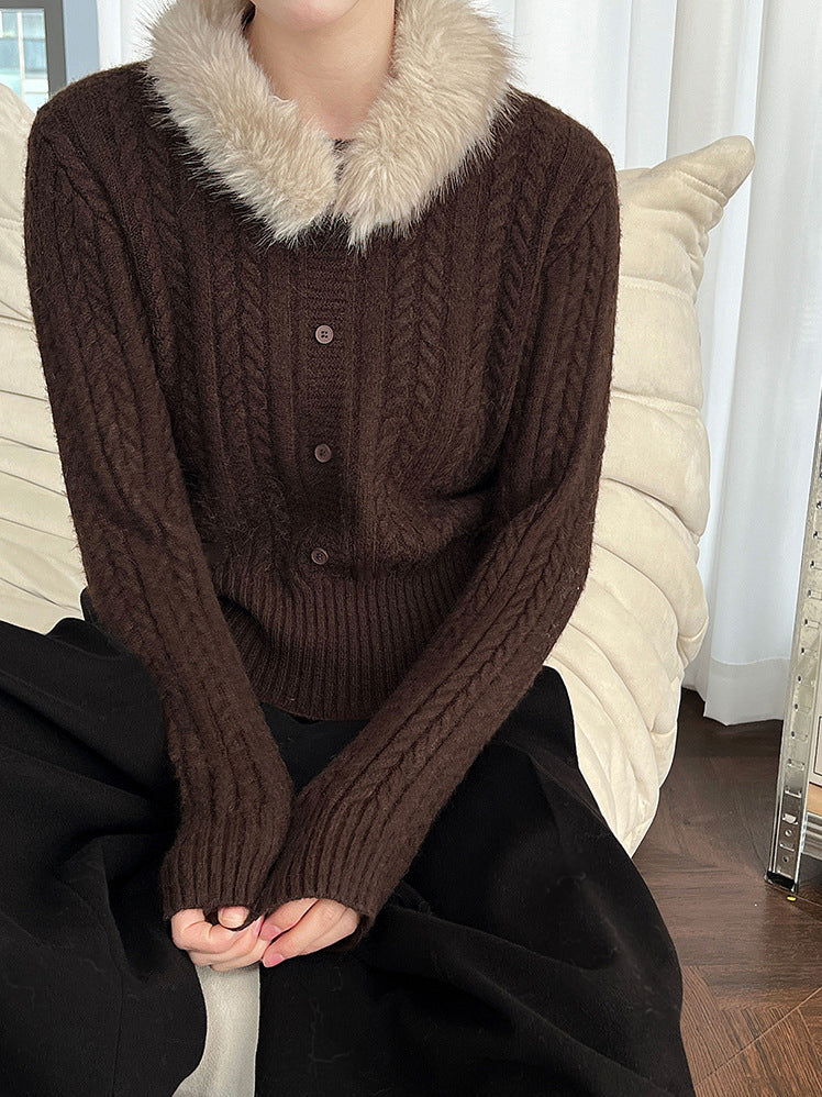 Fur-colored cable knit (5 colors)