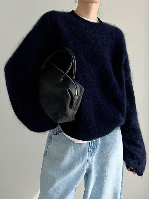 Fur crew knit (3 colors)