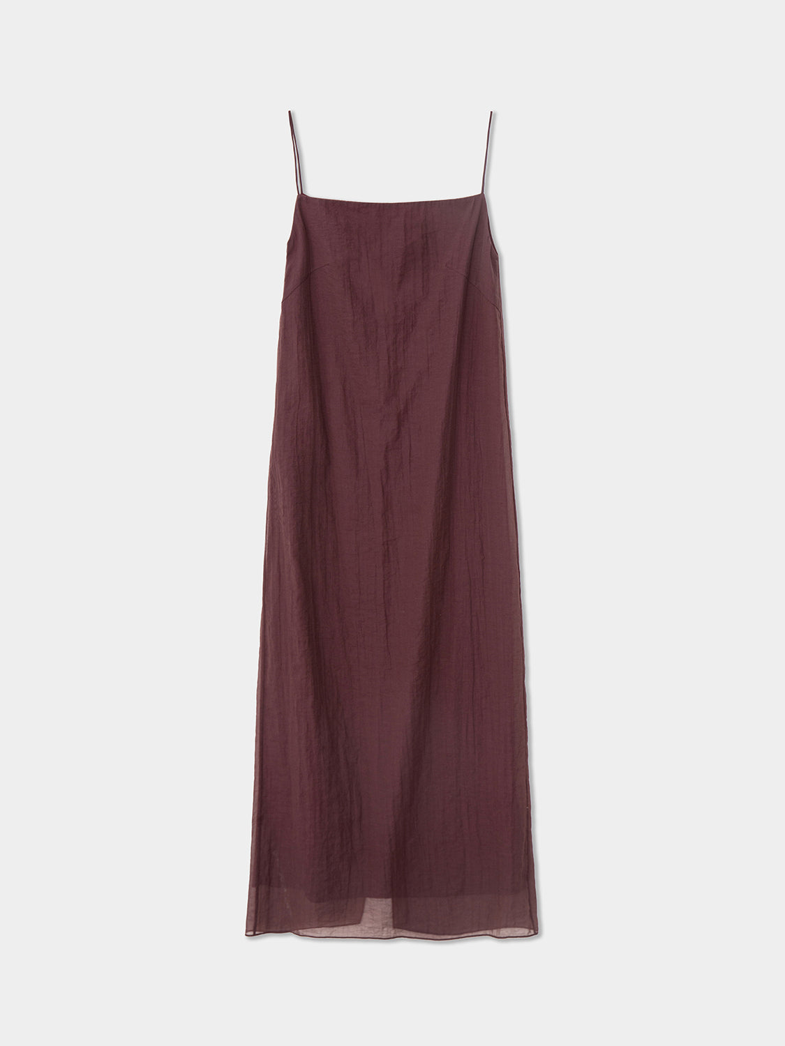 Sheer shirt &amp; layered hem cami dress (2 colors available) &lt;Can be worn together&gt;