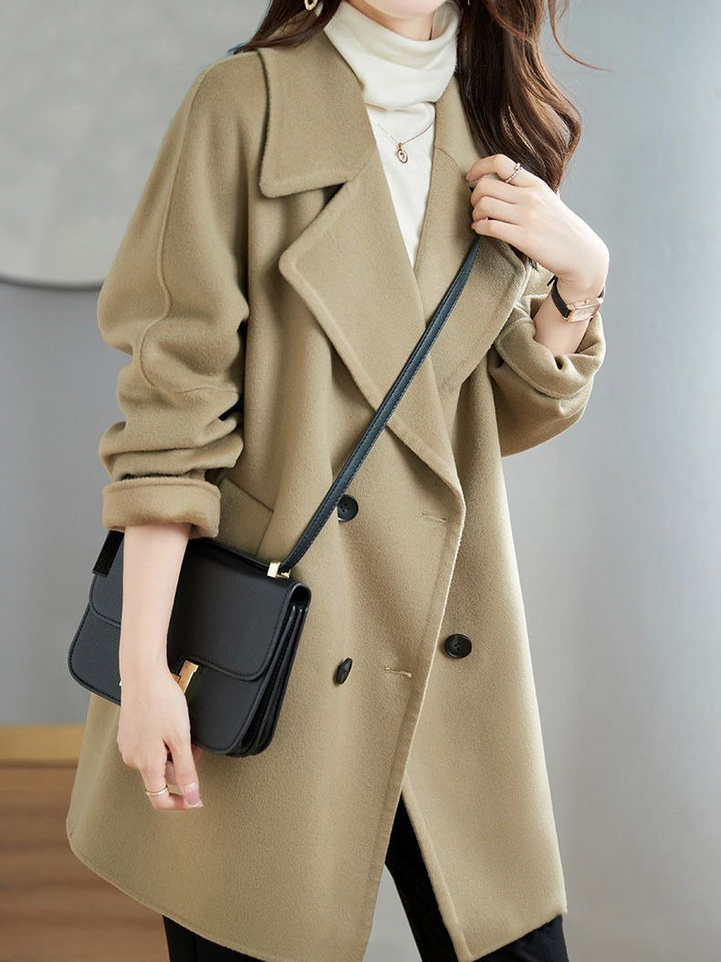 Double pressed Melton tailored coat in 3 colors