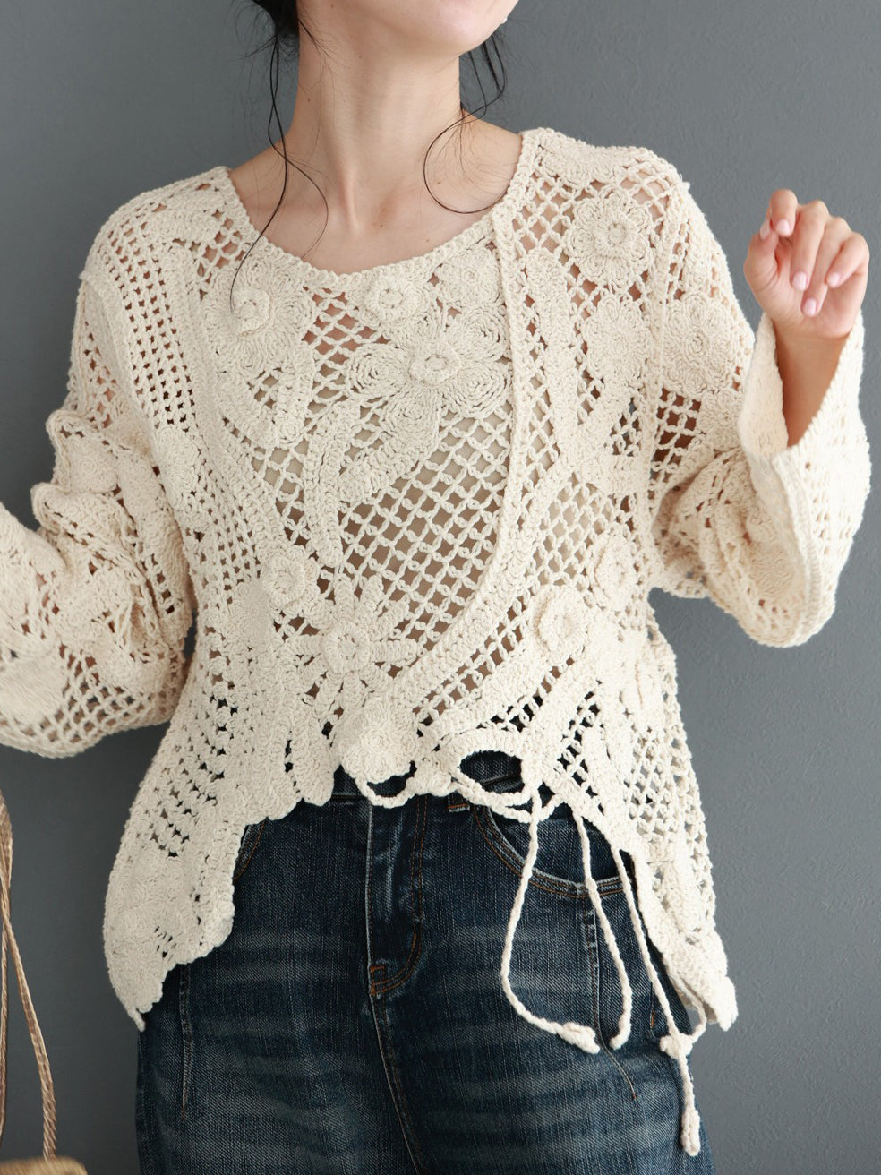 <先行公開>シアークロッシェイレギュラーヘムプルオーバー　2色入 - SonderSable