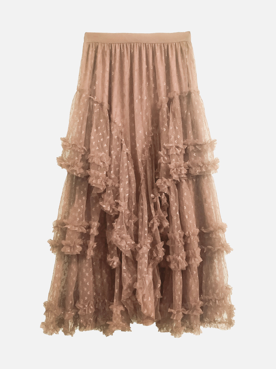 <先行公開>ハートドットチュールティアードフレアスカート　5色入 - SonderSable