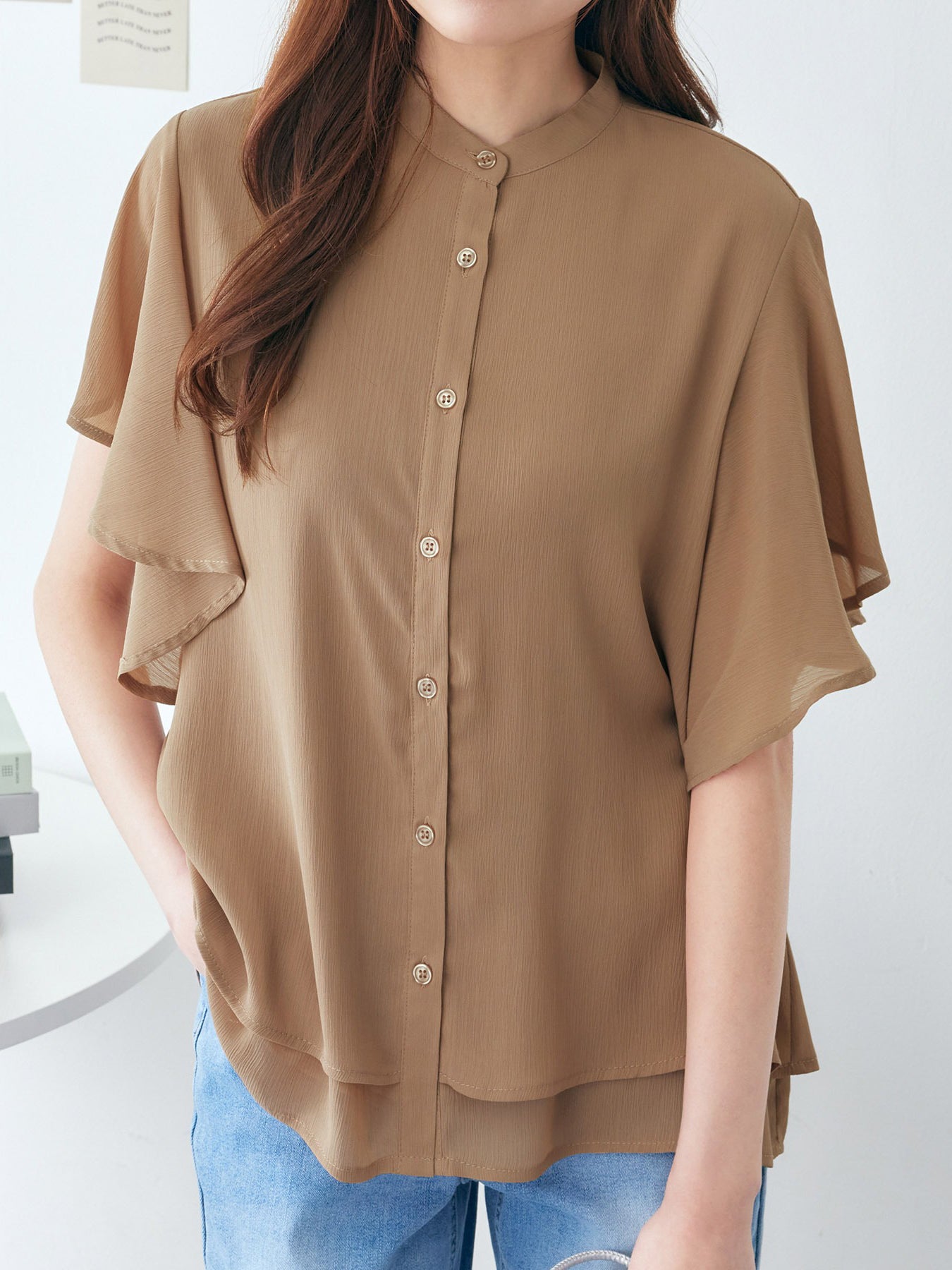 Willow chiffon flare sleeve blouse in 8 colors