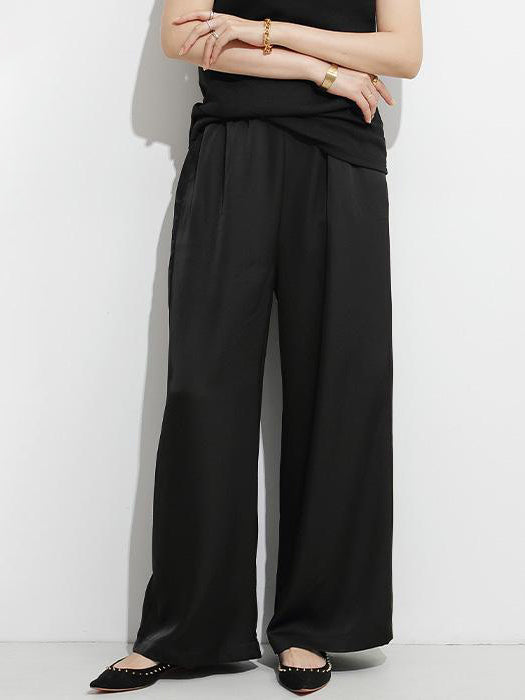 Satin easy pants (4 colors)