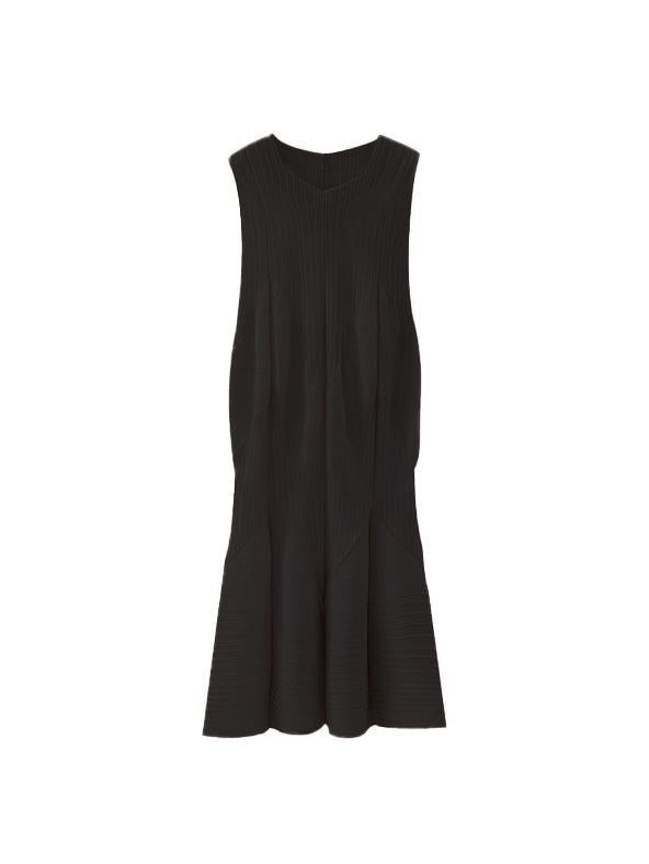 Irregular Cut Pleated Dress, 3 Colors