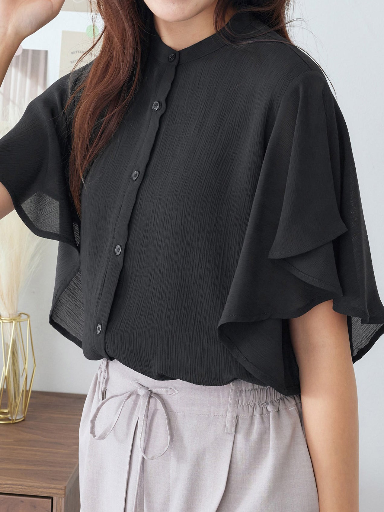 Willow chiffon flare sleeve blouse in 8 colors