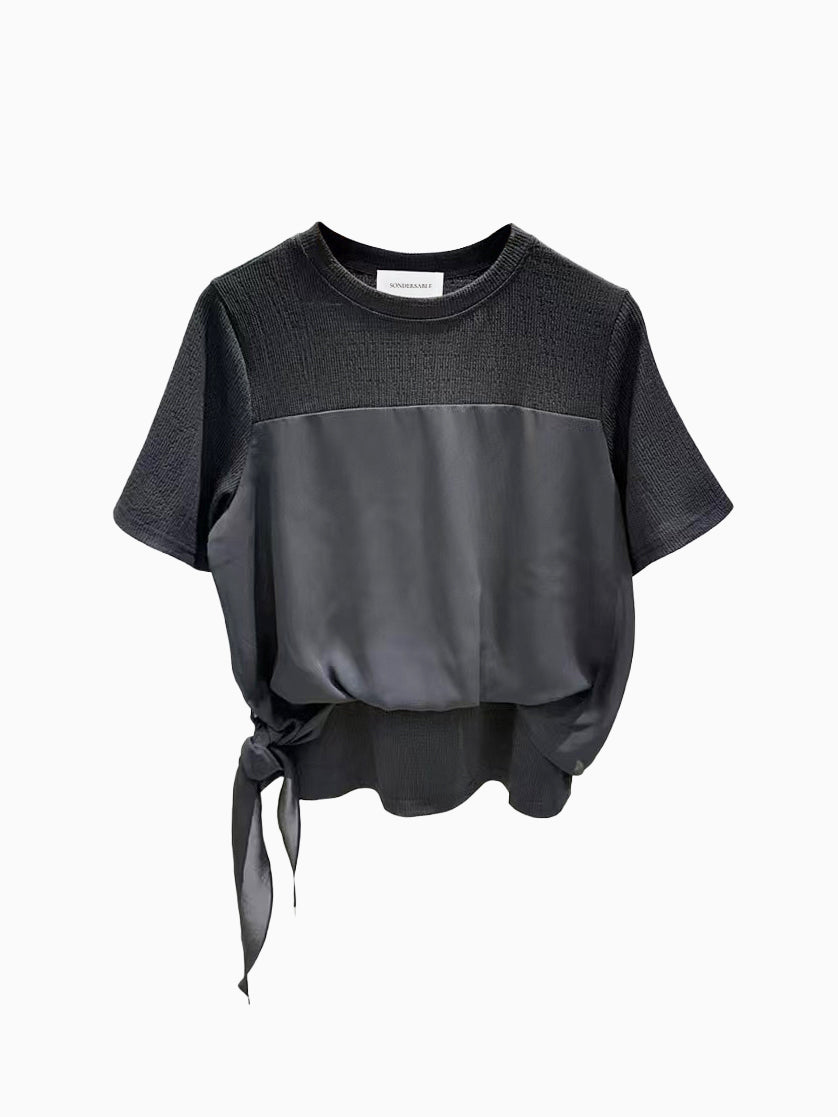 Chiffon docking t-shirt in 3 colors