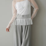 ハイネックシアードットチュールトップス　3色入 - SonderSable