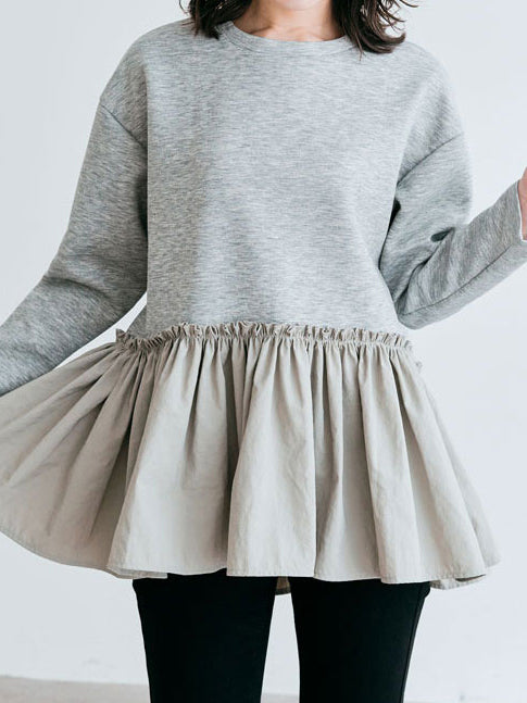 Peplum Flare Sweatshirt (5 colors)