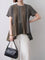プリーツドッキングアシメデザインTシャツ　4色入 - SonderSable