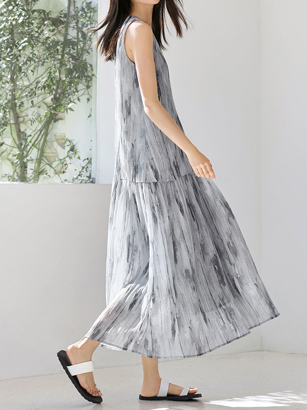 マーブルプリントタンクワンピース - SonderSable