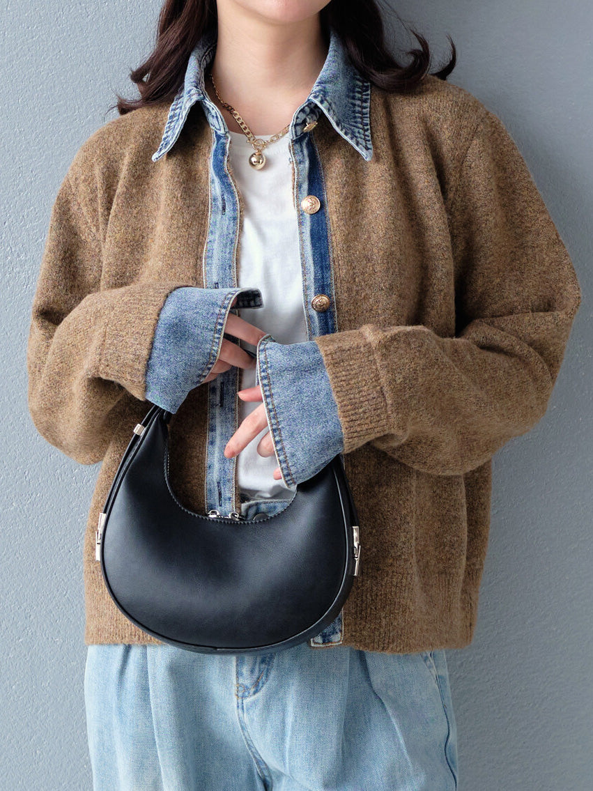 Denim knit cardigan in 3 colors