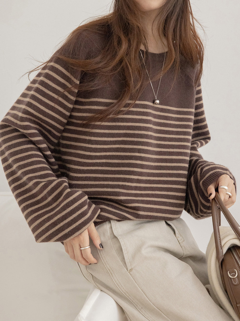Paneled Border Casual Knit (3 Colors)