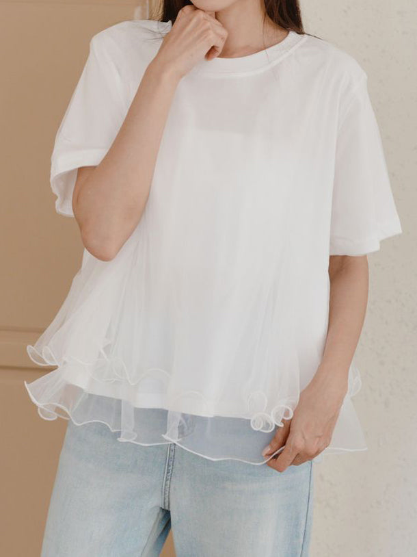 Tulle Flare Layered T-Shirt - 3 Colors