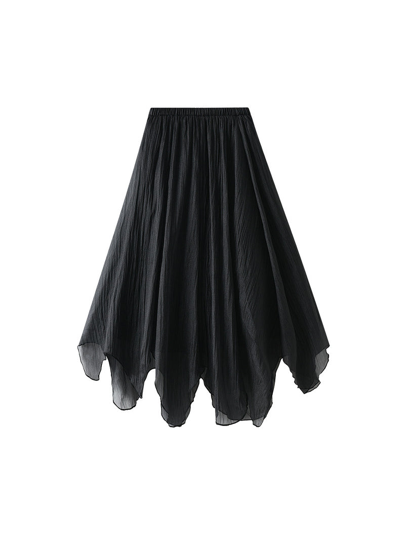Irregular hem flare skirt in 6 colors