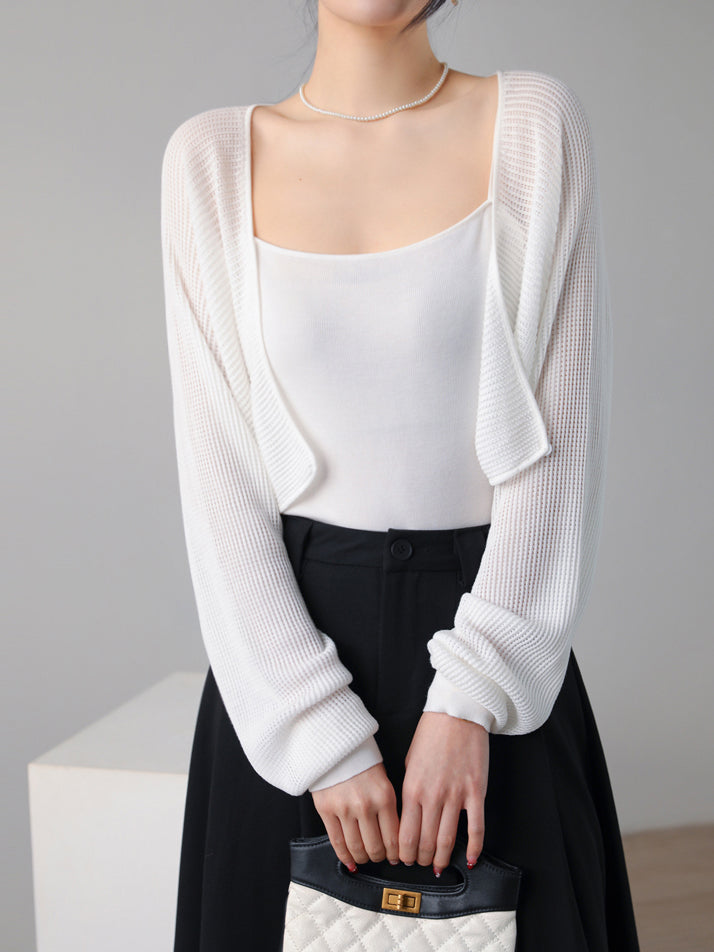 V-neck short cardigan in 5 colors