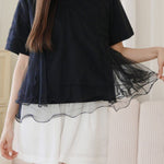 チュールフレアレイヤードTシャツ　3色入 - SonderSable