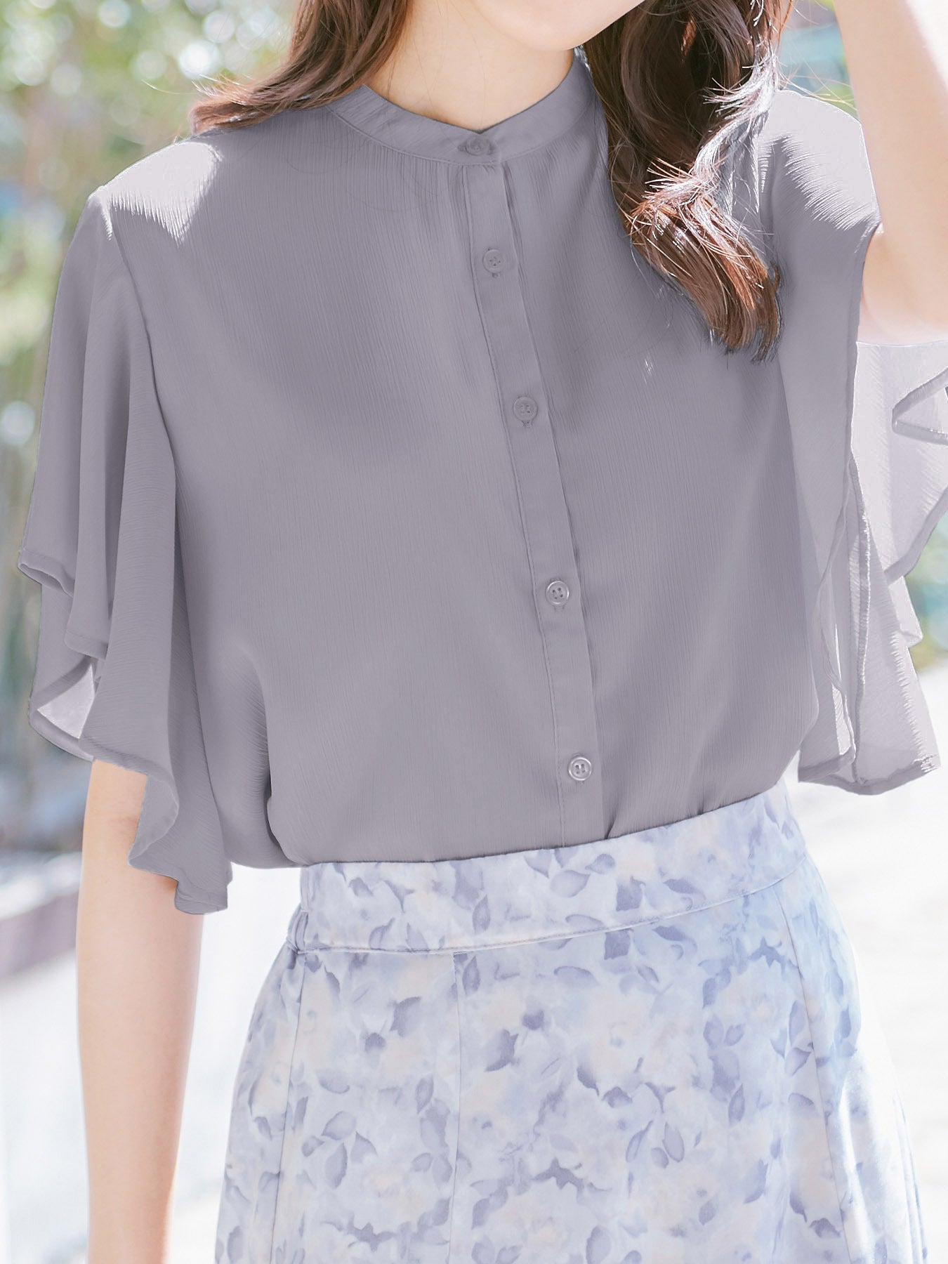 Willow chiffon flare sleeve blouse in 8 colors