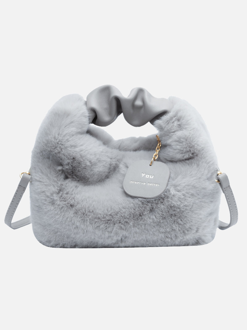 2WAYもこもこファーミニショルダーバッグ　5色入